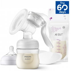 Philips Avent - Manual breast pump for comfortable expressing, regular set - Baby and Children