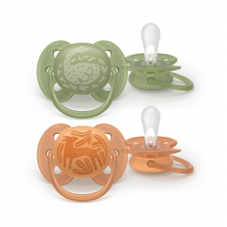 Philips Avent - Ultra soft soother, 18+m,  green/orange - Baby and Children