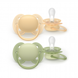 Philips Avent - Ultra soft soother, 6-18m, Beige/light green - Baby and Children