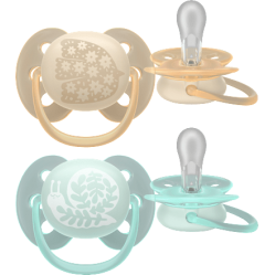 Philips Avent - Ultra soft soother, 0-6m, Light yellow/light green - Baby and Children