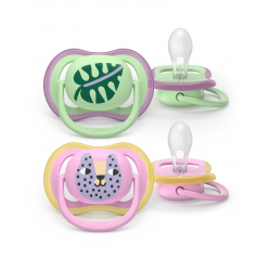 Philips Avent - Ultra air soother, 6-18m,  Green/pink - Baby and Children