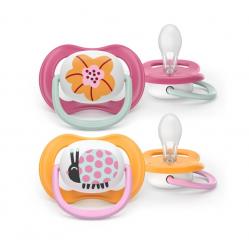 Philips Avent - Ultra air soother, 6-18 m, Pink/Orange - Baby and Children