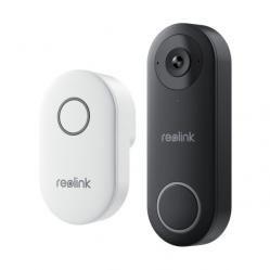 Reolink – Video Doorbell Wi-Fi Smart 2K+ (D340W) – Black - Electronics