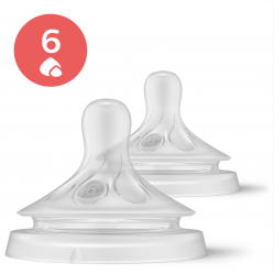 Philips Avent - Niplle, Natural Response Nipple 2 pieces Thick Feed Nipple, 6m+ - Baby and Children