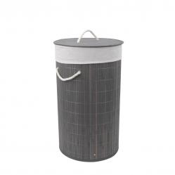 Nordis - Gray Bamboo Laundry Basket - Gray - 35 cm x 60 cm - Home and Kitchen