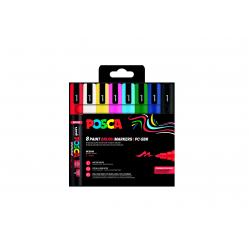 Posca - Brush PC-5BR set, 8 pcs (401676) - Toys