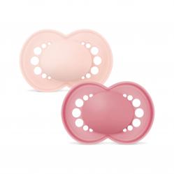 MAM - Orig Silk 2p Box V Unprint - Pink - 16-36m - Baby and Children