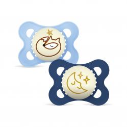 MAM - Original Night Silk 2p Box V - Blue - 0-6m - Baby and Children