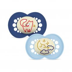 MAM - Original Night Silk Pacifiers - Blue - 16-36m - Baby and Children