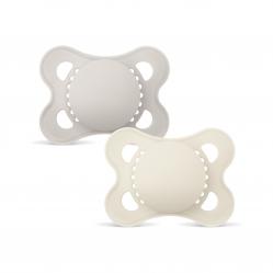MAM - Orig Silk Pacifiers - Neutral - 0-6m - Baby and Children