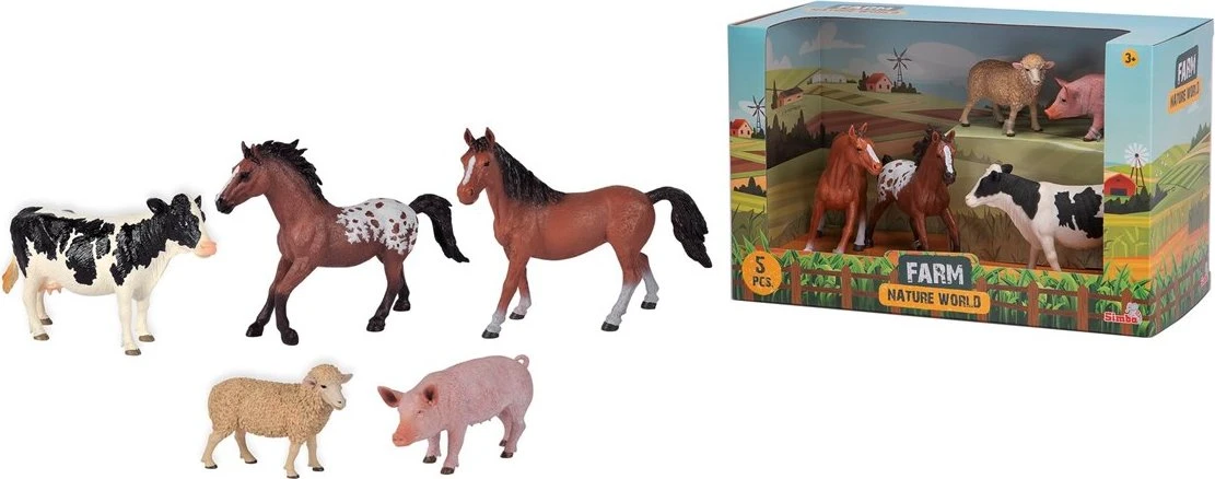 Simba - Nature World - Farm Animals Set (104343102) - Toys