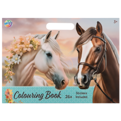 Moxy - Horse colouring book 26x35.5cm, 25 sheets & stickersheet (1900029 - Toys