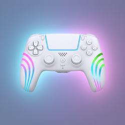 Deep Explorer - Wireless RGB Pro controller - Wave W - PS5 (White) - PlayStation 5