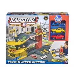 Teamsterz - Metro City Park and Drive Garage With 3 Cars - Toys