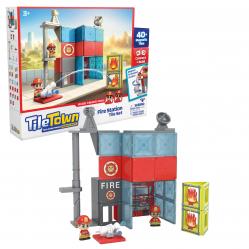 Tile Town - Fire Station, Magnetic Building Set - Toys