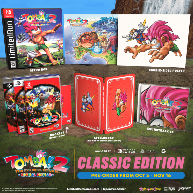 Tomba! 2: The Evil Swine Return Remastered - Classic (Limited Run) (Import) - PlayStation 5