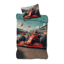 Bed Linen - Adult Size 140 x 200 cm - Race Car (1029360) - Baby and Children