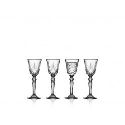 Lyngby Glas - Crystal Melodia Shot Glass - 5 cl - Set of 4 - Home and Kitchen