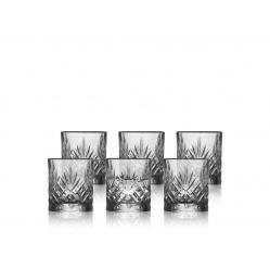 Lyngby Glas - Crystal Melodia Shot Glasses - 8 cl - Set of 6 - Home and Kitchen