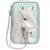 Miss Melody - Triple Pencil Case With Horse Head Application - Sage Green - Office and School Supplies