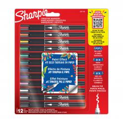 Sharpie - Acrylic Marker Assorted Colours Brush tip - 12-Blister (2201183) - Toys