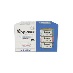 Applaws - Multipack Fish selection  in broth -  12x156g - Pet Supplies