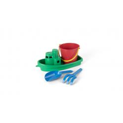 Dantoy - Classic Recycled green boat set in net (1431) - Toys