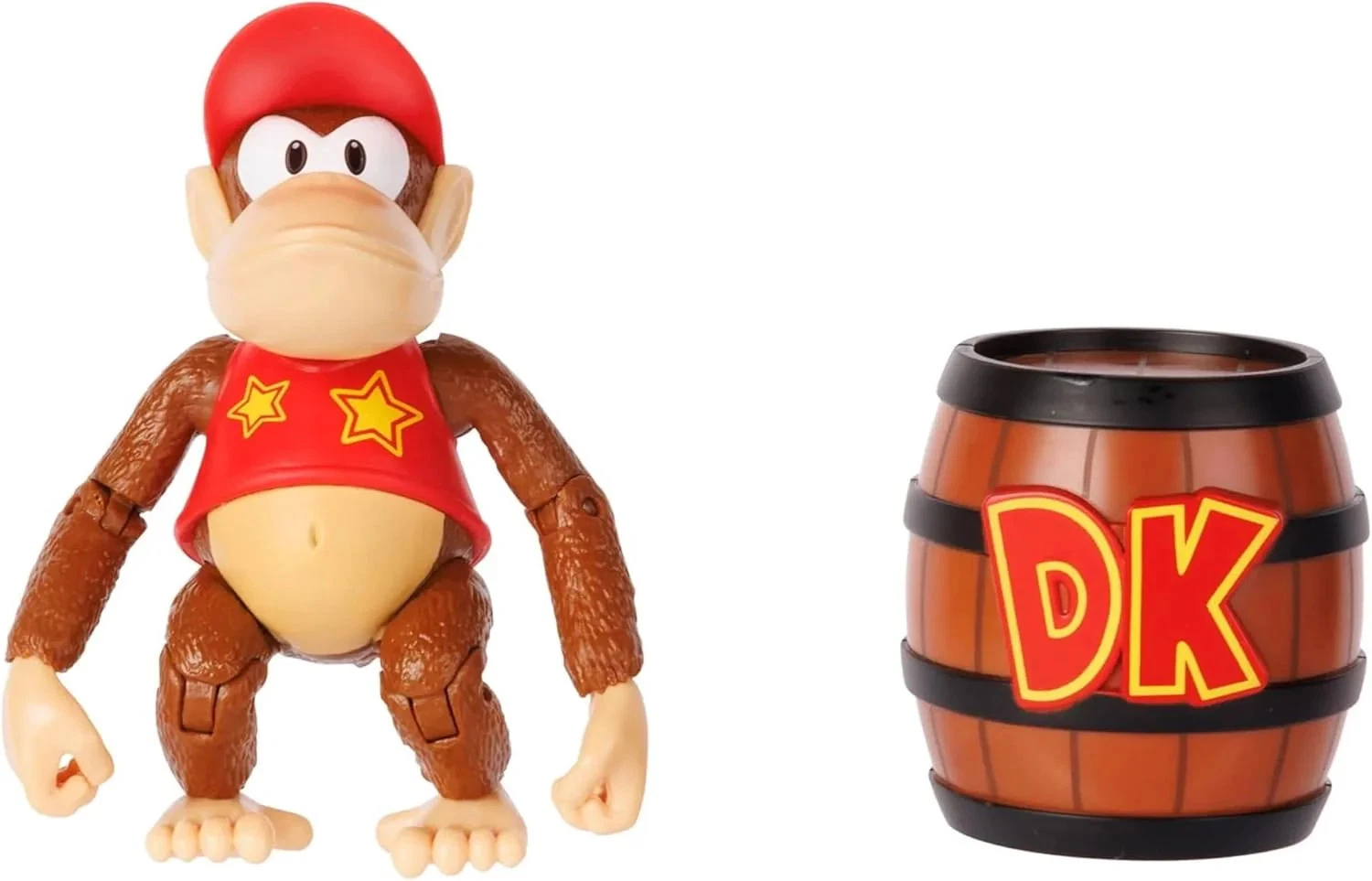 Super Mario - Diddy Kong 10 cm Figure w. Barrel (432964) - Toys
