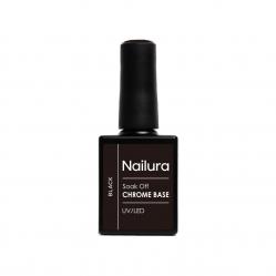 Nailura - Chrome Base Black Gel - Black - 10 ml - Beauty