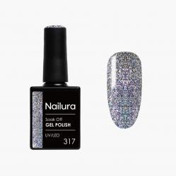 Nailura - Gel Polish 317 - Silver Sparkle - 10 ml - Beauty