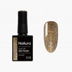 Nailura - Gel Polish 318 - Golden Sparkle - 10 ml - Beauty