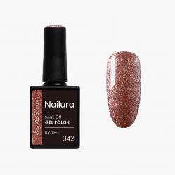 Nailura - Gel Polish 342 - Ruby Red Glitter - 10 ml - Beauty