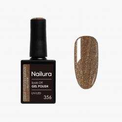 Nailura - Gel Polish 356 - Gold Flecked Bronze Glitter - 10 ml - Beauty