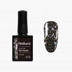 Nailura - Gel Polish 372 - Black Silver Glitter - 10 ml - Beauty