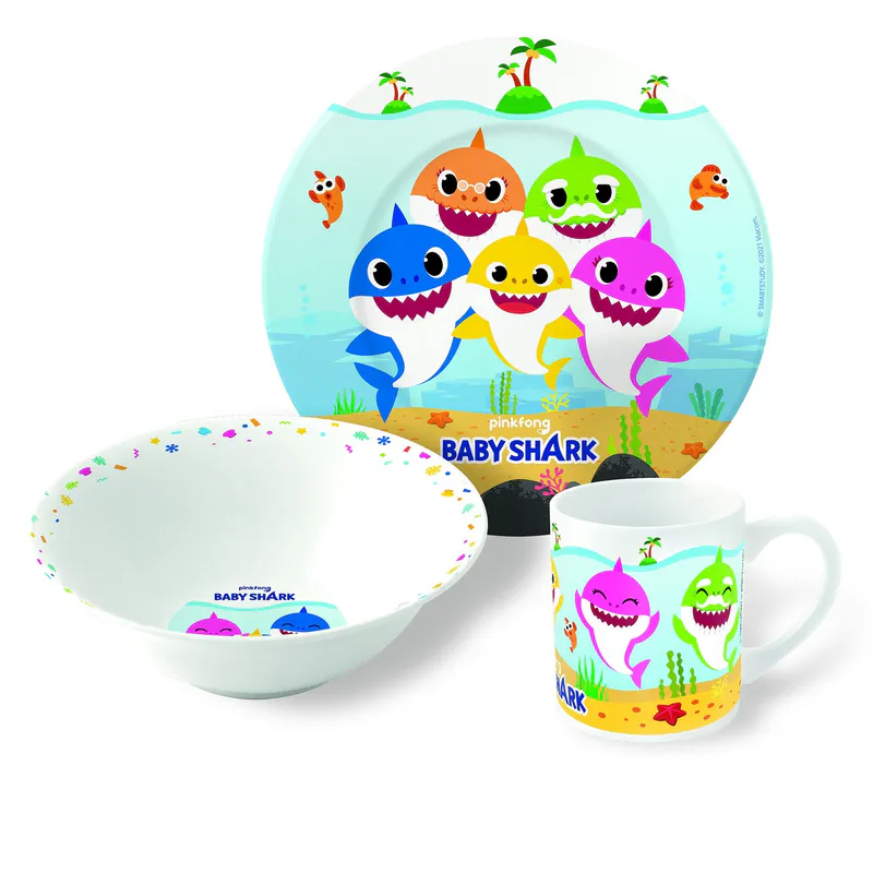 Stor - 3 pcs. Gift Set - Baby Shark (31585) - Baby and Children