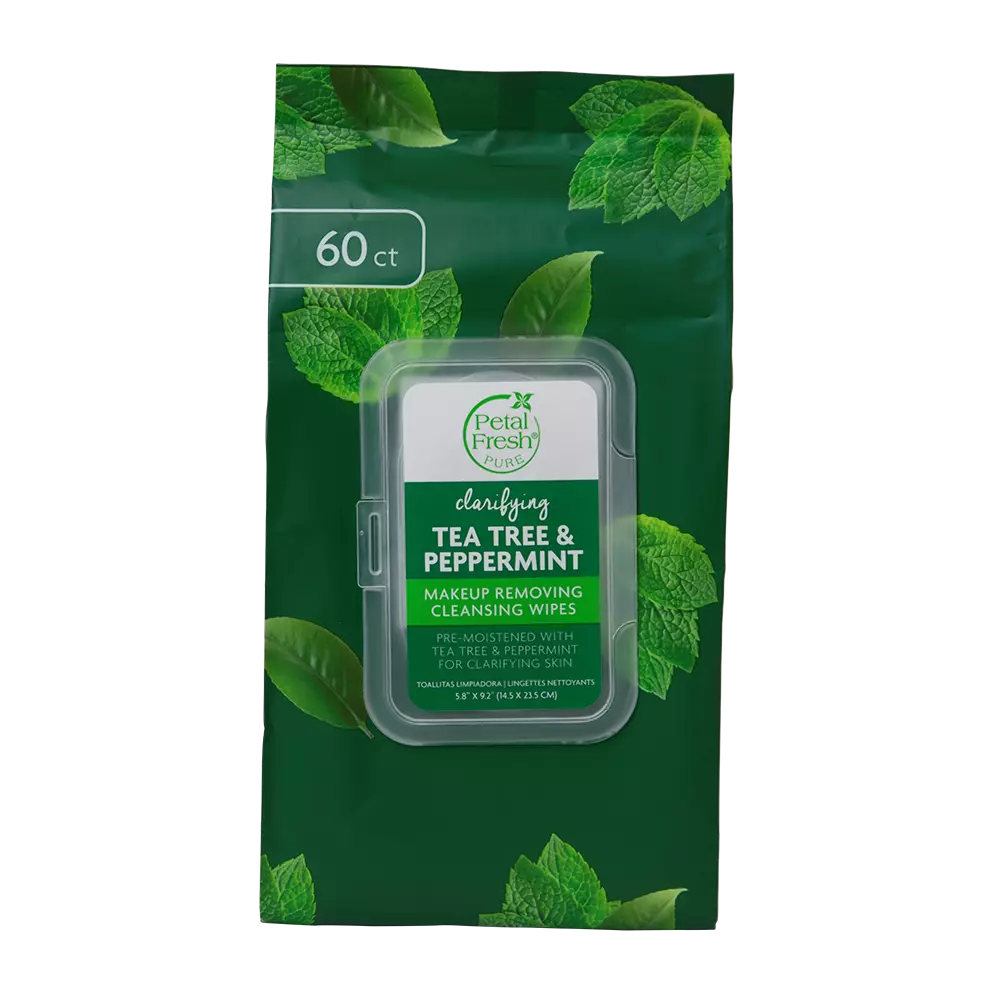 Petal Fresh - Pure Tea Tree & Peppermint Makeup Removing Wipes - Beauty