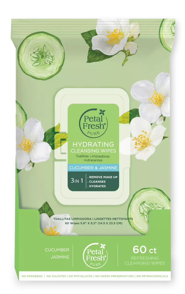 Petal Fresh - Pure Hydrating Cucumber & Jasmine Cleansing Wipes - Beauty