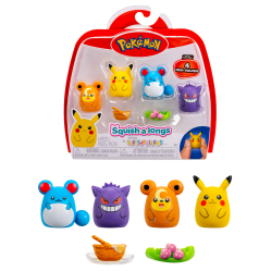 Pokémon - Squishalongs 4 PK Pikachu/Gengar (SQAL0069) - Toys