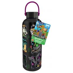 Minecraft - Mascots Metal Water Bottle - Fan Shop and Merchandise