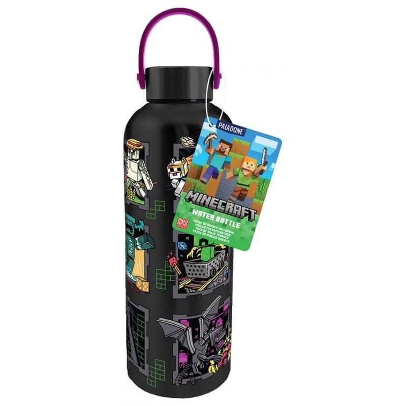 Minecraft - Mascots Metal Water Bottle - Fan Shop and Merchandise Minecraft - Mascots Metal Water Bottle - Fan Shop and Merchandise