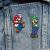 Super Mario - Set of 2 Enamel Pin Badges - Fan Shop and Merchandise