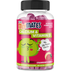 Team MiniMates - Calcium & D (Strawberry & Vanilla) - 60 pcs. - Health and Personal Care