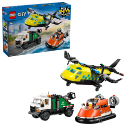 LEGO - LEGO City - Airplane, Service Truck & Hovercraft Remix (60505) - Toys