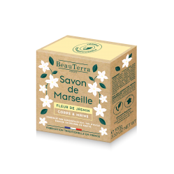 BeauTerra - Marseille Solid Soap - Fleur de Jasmin - 100 - Beauty