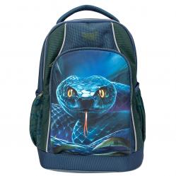 Dino World - Adventure World School Backpack With Snake - Deep Blue-Green - Toys