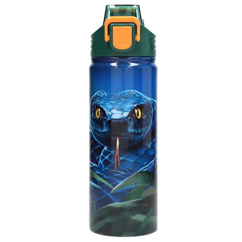 Dino World - Adventure World Drinking Bottle - Blue-Green with Striking Orange Details - 600 ml - Toys