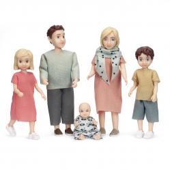 Lundby - Family Mom, Dad, 2 Children & 1 Baby (18036) - Toys