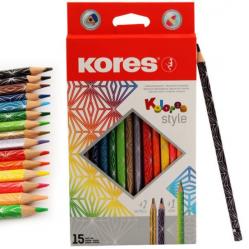 Kores – Kolores Style Colour Pencils – 15 Pack - Toys