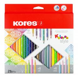 Kores – Kolores Style Colour Pencils – 26 Pack (793320) - Toys