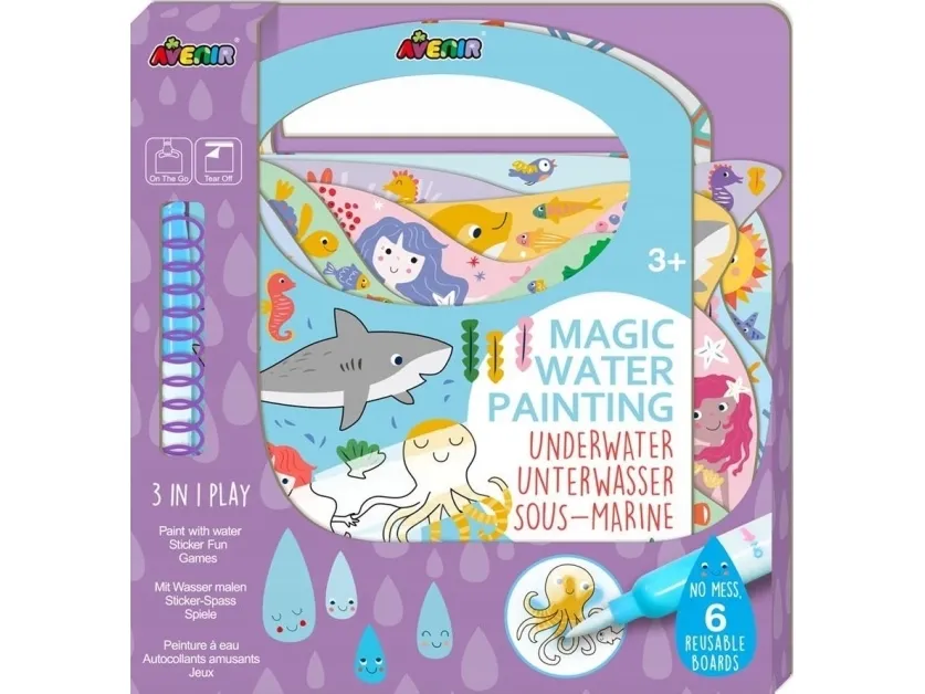 Avenir – Magic Water Colouring Book "Underwater" (5211775) - Toys